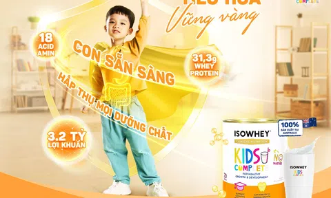 Xua tan nỗi lo trẻ khó tiêu, hấp thụ kém với Isowhey Kids - Dinh dưỡng hàng đầu tại Úc